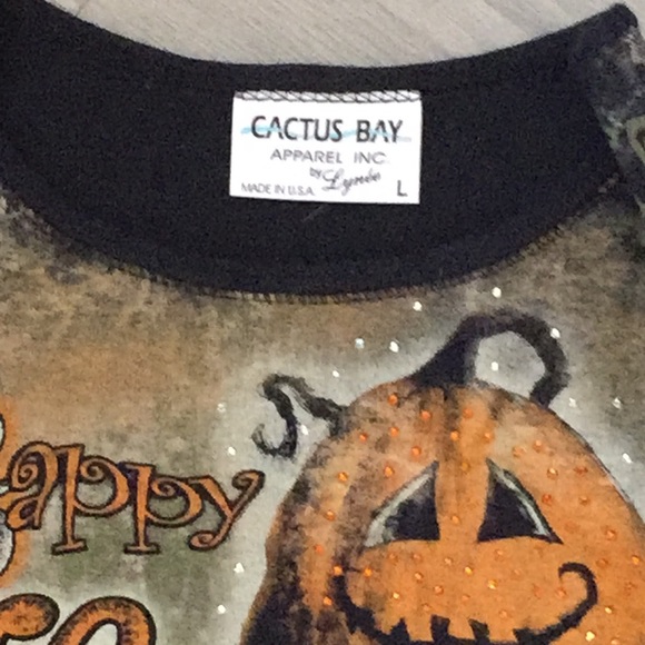 Happy Halloween Top Cactus Bay Bling L Large M Med - Picture 5 of 12